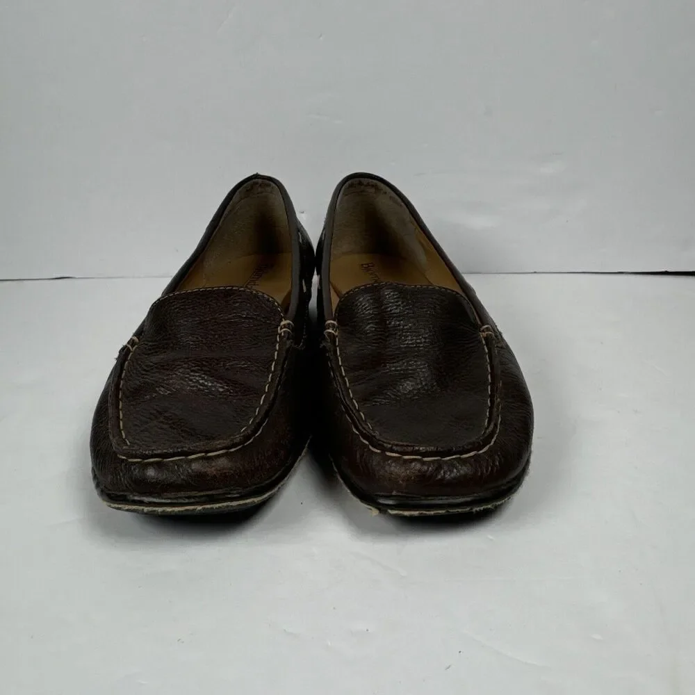 Bjorndal Brown Leather‎ Driving Moccasin slip On Shoe Size 9M *peeling One Heel
